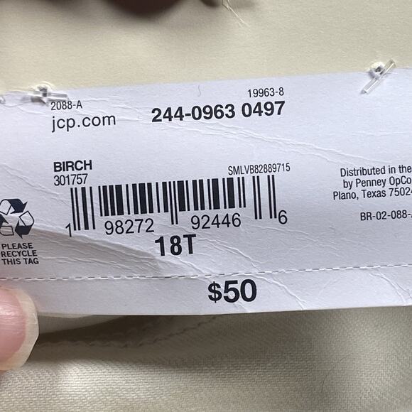 St. John’s Bay Jeans Women’s Size 18 Tall Birch Straight Leg Mid-Rise NWT $50 - Picture 9 of 9